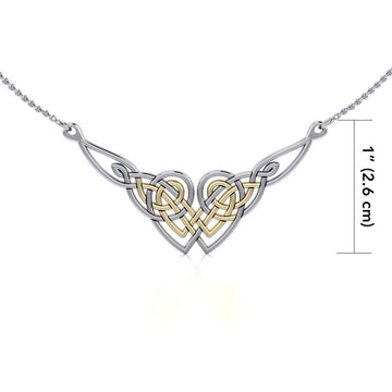 Celtic Knot Gold Accent Silver Necklace TNV001 - Jewelry